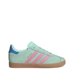 adidas Gazelle Athletic Shoe - Big Kid - Clear Mint / Bliss Pink / Bright Blue