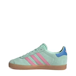 adidas Gazelle Athletic Shoe - Big Kid - Clear Mint / Bliss Pink / Bright Blue