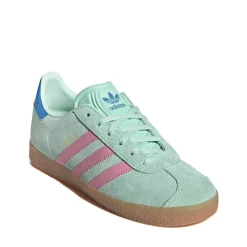 adidas Gazelle Athletic Shoe - Big Kid - Clear Mint / Bliss Pink / Bright Blue