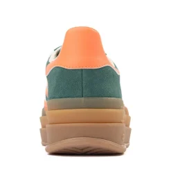 adidas Gazelle Bold Athletic Shoe - Big Kid - Collegiate Green / Signal Coral / Cream White