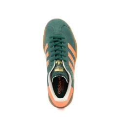 adidas Gazelle Bold Athletic Shoe - Big Kid - Collegiate Green / Signal Coral / Cream White