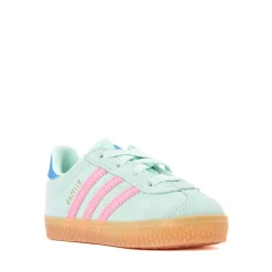 adidas Gazelle Comfort Closure Athletic Shoe - Baby / Toddler - Clear Mint / Bliss Pink / Bright Blue