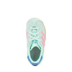 adidas Gazelle Comfort Closure Athletic Shoe - Baby / Toddler - Clear Mint / Bliss Pink / Bright Blue