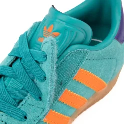 adidas Gazelle Comfort Closure Athletic Shoe - Baby / Toddler - Pure Teal / Impact Orange