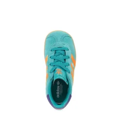 adidas Gazelle Comfort Closure Athletic Shoe - Baby / Toddler - Pure Teal / Impact Orange