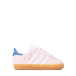 adidas Gazelle Comfort Closure Elastic Lace Athletic Shoe - Baby / Toddler - Clear Pink / Cloud White / Bluebird