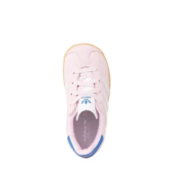 adidas Gazelle Comfort Closure Elastic Lace Athletic Shoe - Baby / Toddler - Clear Pink / Cloud White / Bluebird