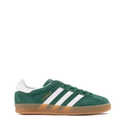 adidas Gazelle Indoor Athletic Shoe - Big Kid - Collegiate Green / White / Gum
