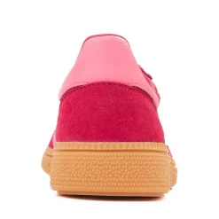 adidas Handball Spezial Athletic Shoe - Big Kid - Ruby Red / Lucid Pink / Gum