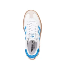 adidas Sambae Athletic Shoe - Big Kid - White / Bright Blue / Gold