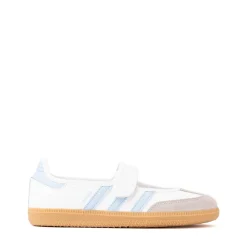 adidas Samba Jane Athletic Shoe - Big Kid - Cloud White / Clear Sky / Gum