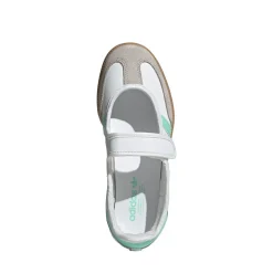 adidas Samba Jane Athletic Shoe - Big Kid - Cloud White / Easy Green / Gum