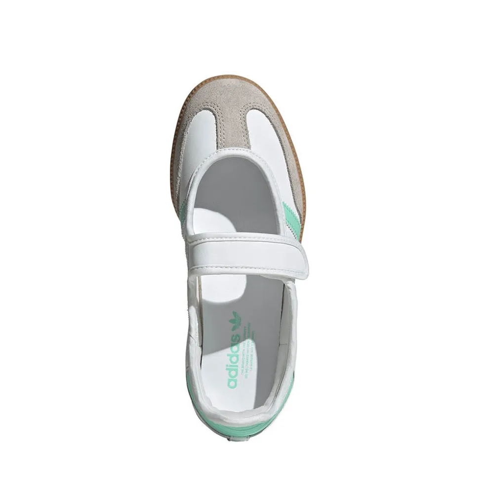 adidas Samba Jane Athletic Shoe - Big Kid - Cloud White / Easy Green / Gum