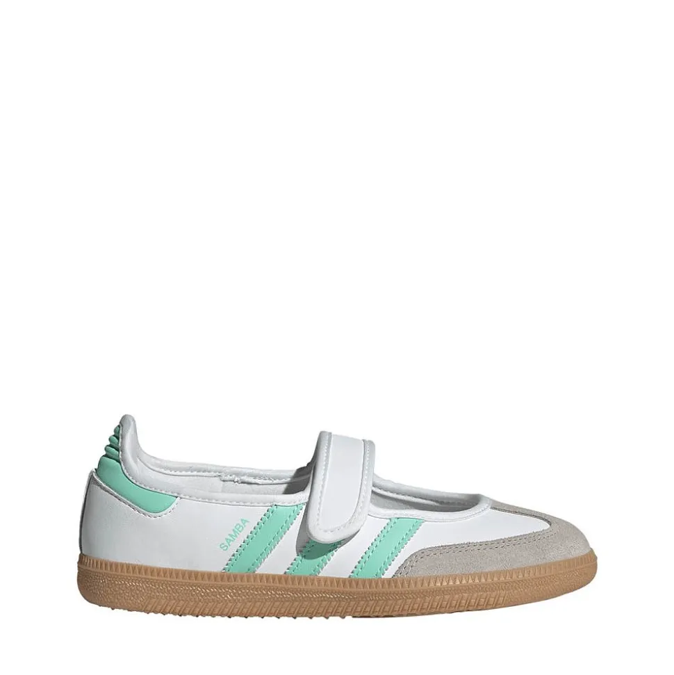 adidas Samba Jane Athletic Shoe - Big Kid - Cloud White / Easy Green / Gum