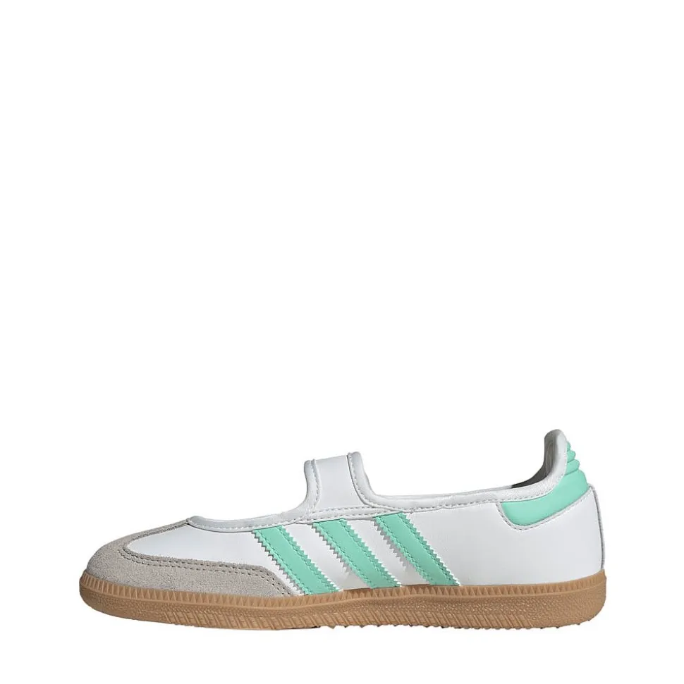 adidas Samba Jane Athletic Shoe - Big Kid - Cloud White / Easy Green / Gum