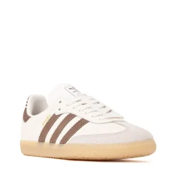 adidas Samba OG Athletic Shoe - Big Kid - Cloud White / Earth Strata / Gum
