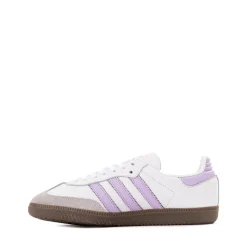 adidas Samba OG Athletic Shoe - Big Kid - Cloud White / Powder Plum / Gum