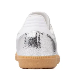 adidas Samba OG Athletic Shoe - Big Kid - Silver Metallic / Cloud White / Core White