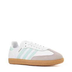 adidas Samba OG Athletic Shoe - Big Kid - White / Semi Flash Aqua / Gum