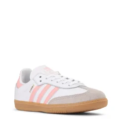 adidas Samba OG Athletic Shoe - Big Kid - White / Semi Pink Spark / Gum