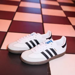 adidas Samba OG Athletic Shoe - Little Kid - Cloud White / Core Black / Gum