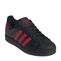 adidas Superstar II Athletic Shoe - Core Black / Better Scarlet / Core Black