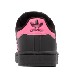 adidas Superstar II Athletic Shoe - Little Kid - Black / Lucid Pink