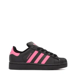 adidas Superstar II Athletic Shoe - Little Kid - Black / Lucid Pink
