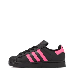 adidas Superstar II Athletic Shoe - Little Kid - Black / Lucid Pink