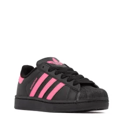 adidas Superstar II Athletic Shoe - Little Kid - Black / Lucid Pink