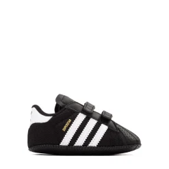 adidas Superstar II Crib Shoe - Baby - Core Black / White / Gold Metallic