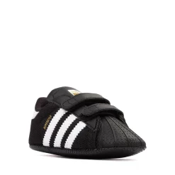 adidas Superstar II Crib Shoe - Baby - Core Black / White / Gold Metallic