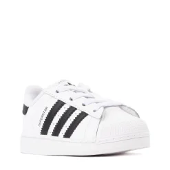 adidas Superstar II Elastic Lace Athletic Shoe - Baby / Toddler - White / Core Black / White