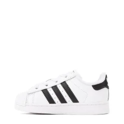 adidas Superstar II Elastic Lace Athletic Shoe - Baby / Toddler - White / Core Black / White