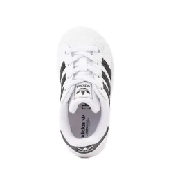 adidas Superstar II Elastic Lace Athletic Shoe - Baby / Toddler - White / Core Black / White