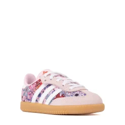 adidas x Liberty London Samba OG Comfort Closure Elastic Lace Athletic Shoe - Baby / Toddler - Clear Pink / Cloud White / Gum