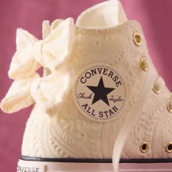Converse Chuck Taylor All Star Bow Crochet High-Top Sneaker - Egret