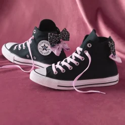 Converse Chuck Taylor All Star Bow High-Top Sneaker - Black / New Found Bloom