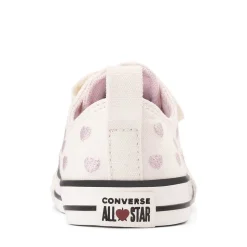Converse Chuck Taylor All Star Hearts Easy-On Low-Top Sneaker - Baby / Toddler - Vintage White / New Found Bloom