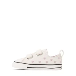 Converse Chuck Taylor All Star Hearts Easy-On Low-Top Sneaker - Baby / Toddler - Vintage White / New Found Bloom
