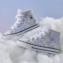 Converse Chuck Taylor All Star High-Top Flocked Butterflies Sneaker - Baby / Toddler - Blueberry Ice