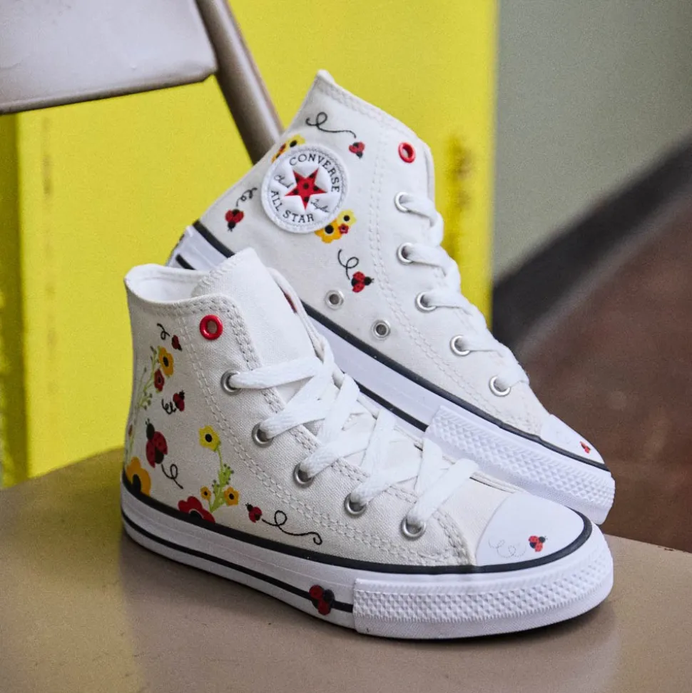 Converse Chuck Taylor All Star Ladybugs High-Top Sneaker - Big Kid - Natural