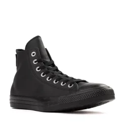 Converse Chuck Taylor All Star Leather High-Top Sneaker - Black Monochrome