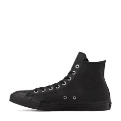 Converse Chuck Taylor All Star Leather High-Top Sneaker - Black Monochrome