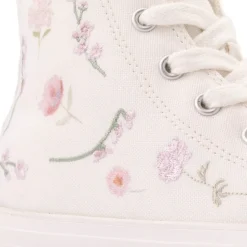 Converse Chuck Taylor All Star Lift Boho Floral High-Top Sneaker - Big Kid - Vintage White / Summit Pink