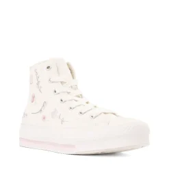 Converse Chuck Taylor All Star Lift Boho Floral High-Top Sneaker - Big Kid - Vintage White / Summit Pink