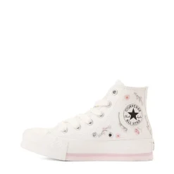 Converse Chuck Taylor All Star Lift Boho Floral High-Top Sneaker - Little Kid - Vintage White / Summit Pink