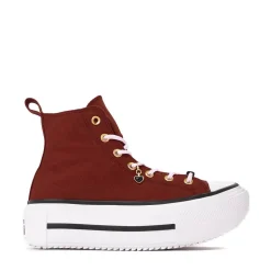 Converse Chuck Taylor All Star Lift Double Stack Charms High-Top Sneaker - Bordeaux / Pink