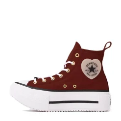 Converse Chuck Taylor All Star Lift Double Stack Charms High-Top Sneaker - Bordeaux / Pink