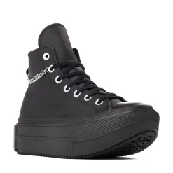 Converse Chuck Taylor All Star Lift Double Stack Girli-tude High-Top Sneaker - Black Monochrome